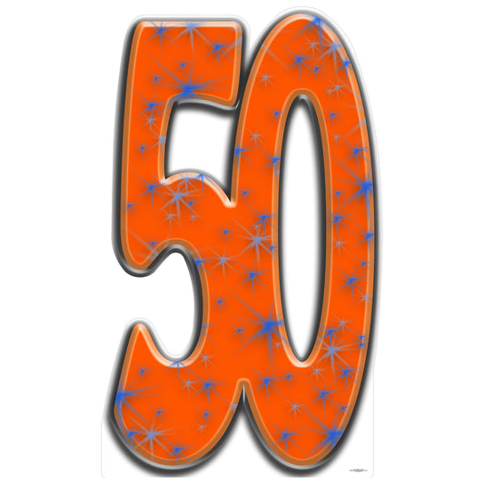 Number 50 Cardboard Cutout