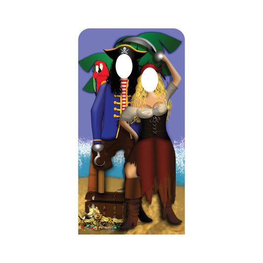 Pirates Couple Stand In Cardboard Cutout