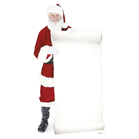 Santa w Large Sign Board Cardboard Cutout
