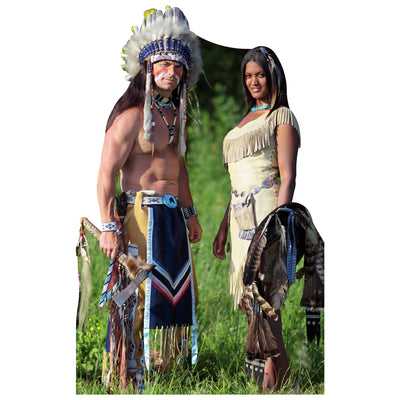 Native American Couple Cardboard Cutout