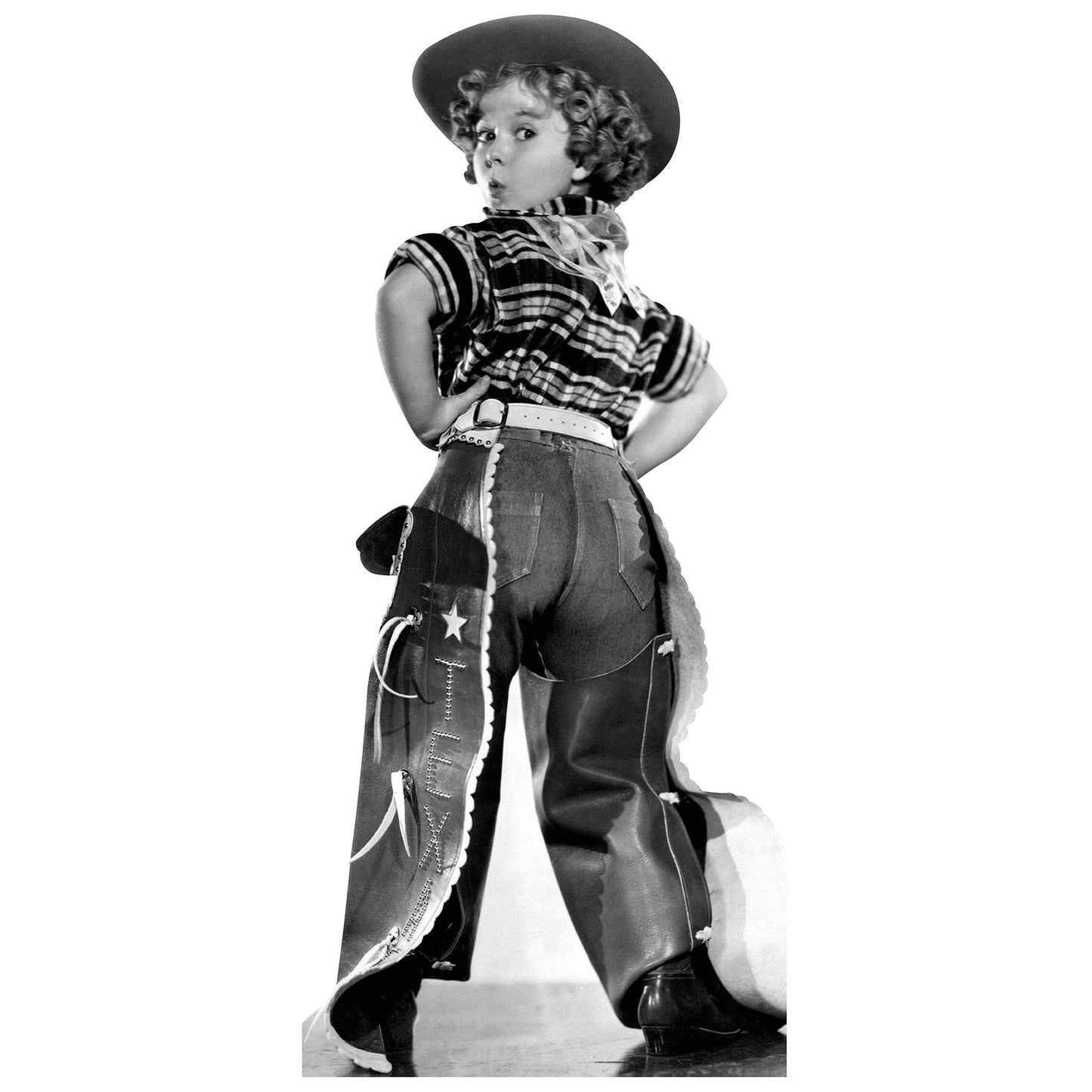 Temple Cowgirl Cardboard Cutout