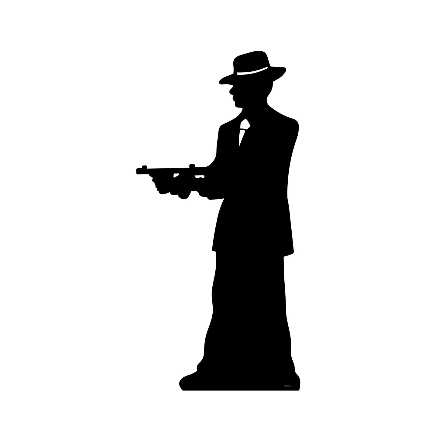 Gangster Silhouette Single Cardboard Cutout
