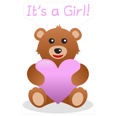 Its a Girl Teddy Bear Cardboard Cutout