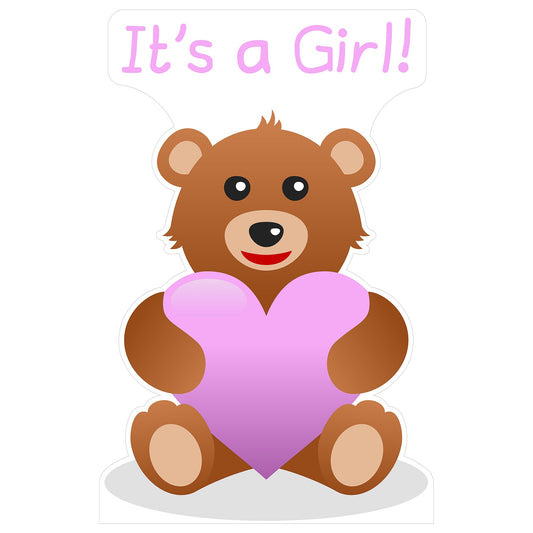 Its a Girl Teddy Bear Cardboard Cutout