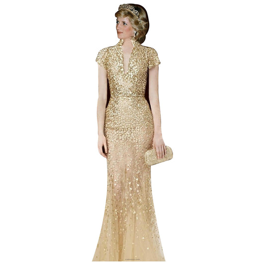 Princess Diana Gold Cardboard Cutout