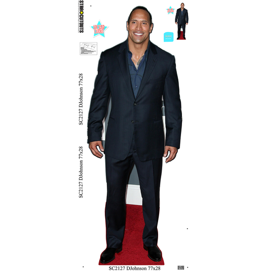 Dwayne Johnson Dark Suit Cardboard Cutout