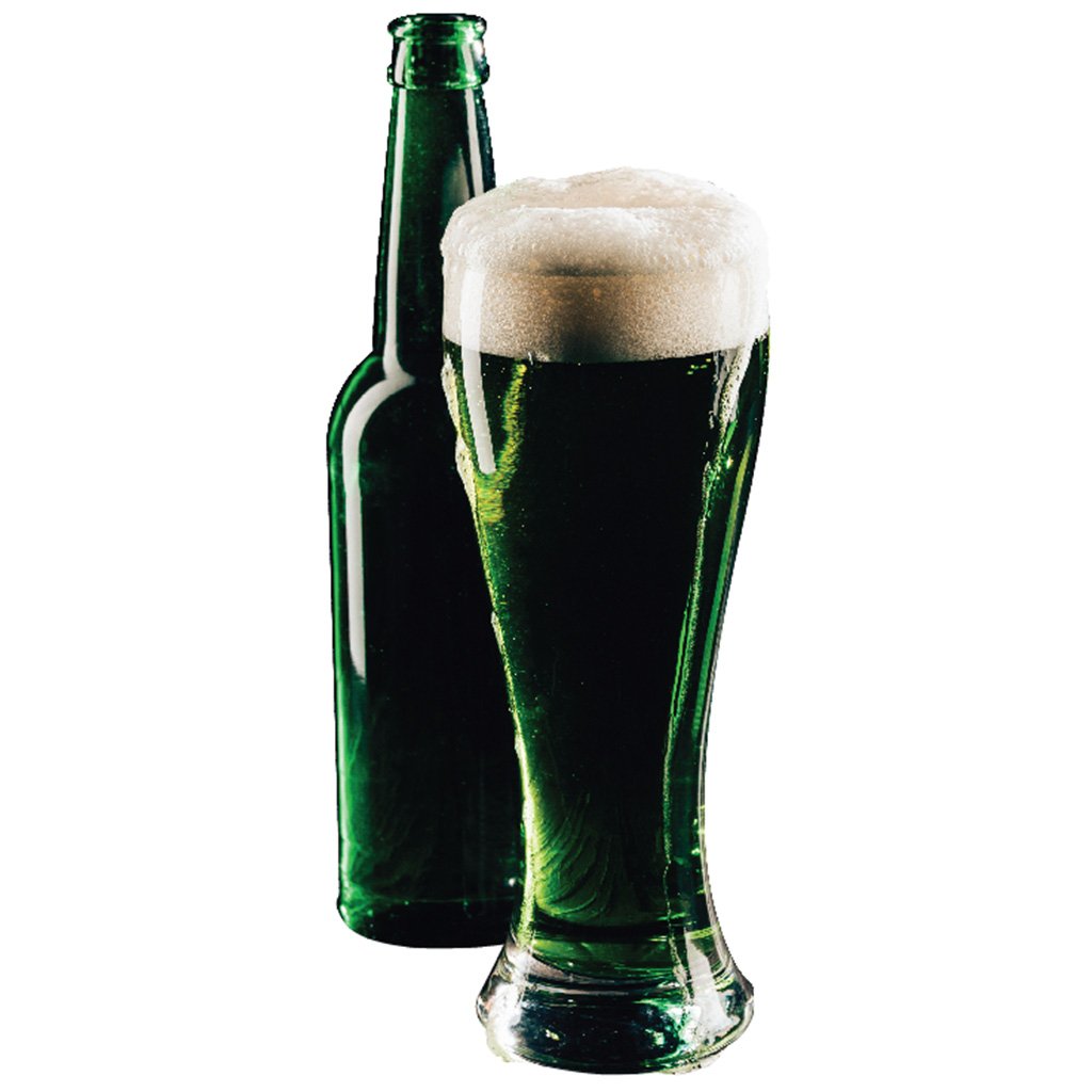 Green Pint & Bottle Cardboard Cutout