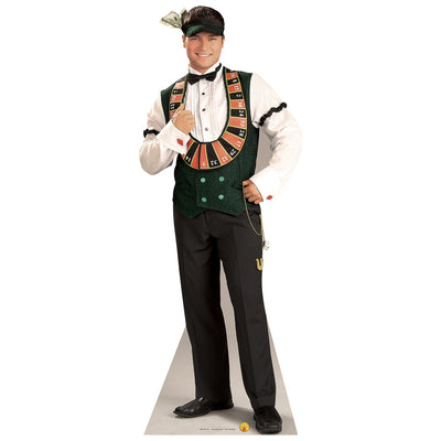 Casino Croupler Cardboard Cutout