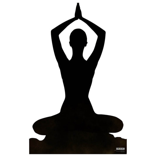 Yoga Silhouette Cardboard Cutout