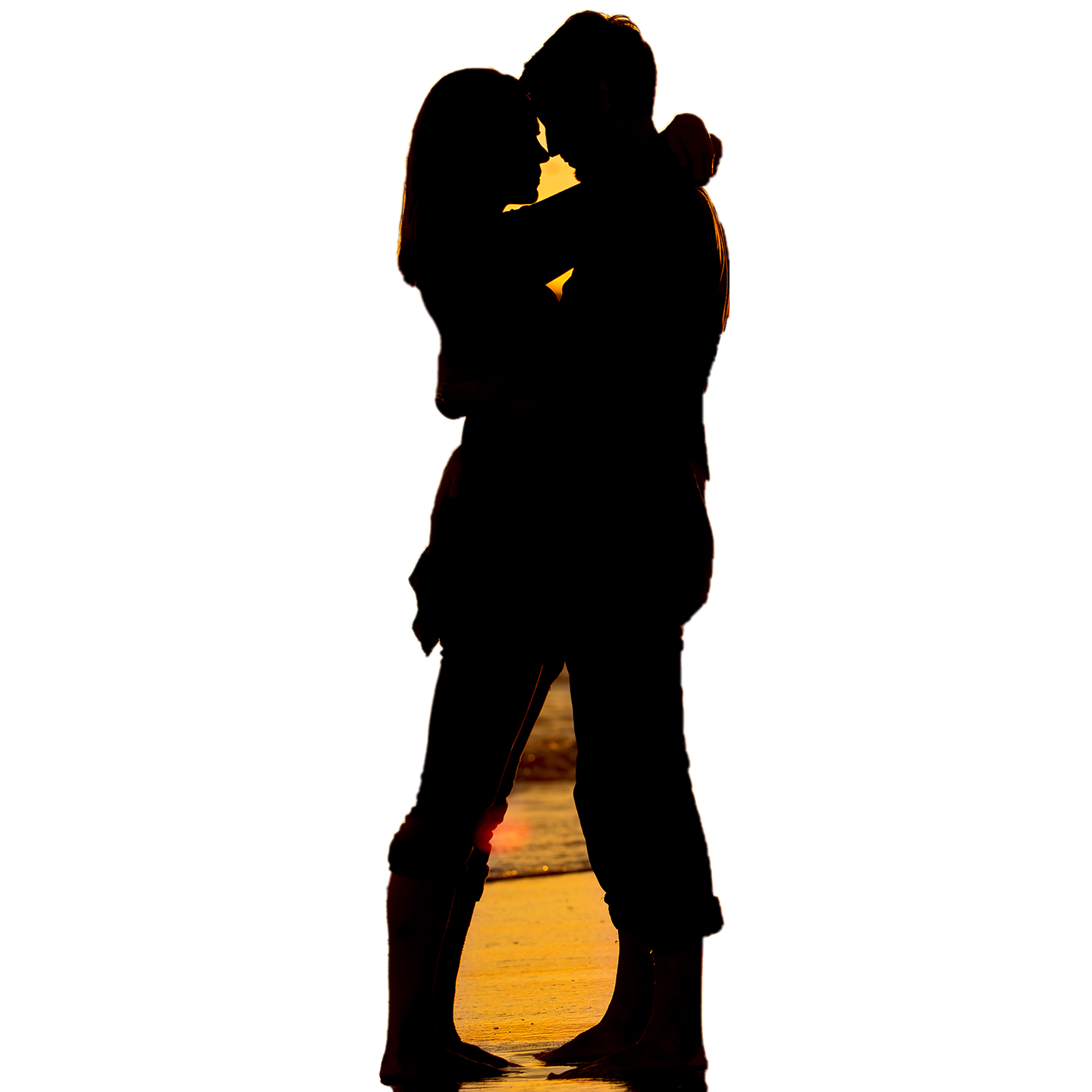Couple Silhouette Cardboard Cutout