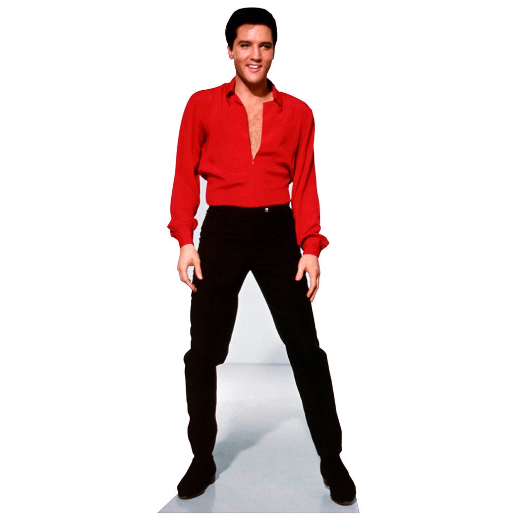 Elvis Red Shirt Viva Las Vegas Cardboard Cutout