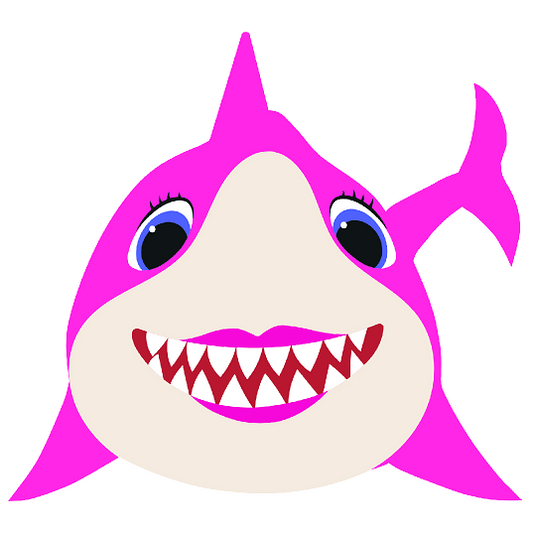 Pink Baby Shark Cardboard Cutout