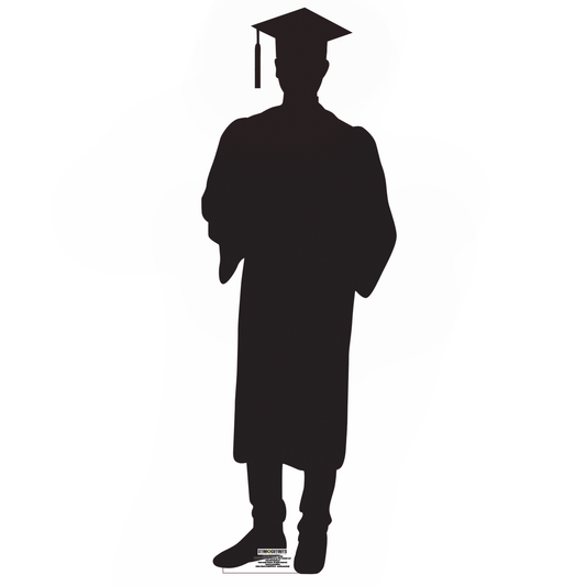 Male Graduate Silhouette Cardboard Cutout