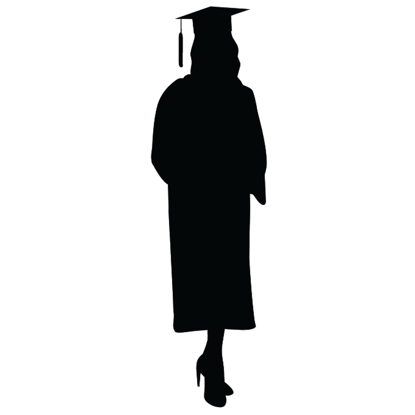 Female Graduate Silhouette Cardboard Cutout