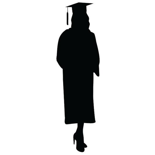 Female Graduate Silhouette Cardboard Cutout