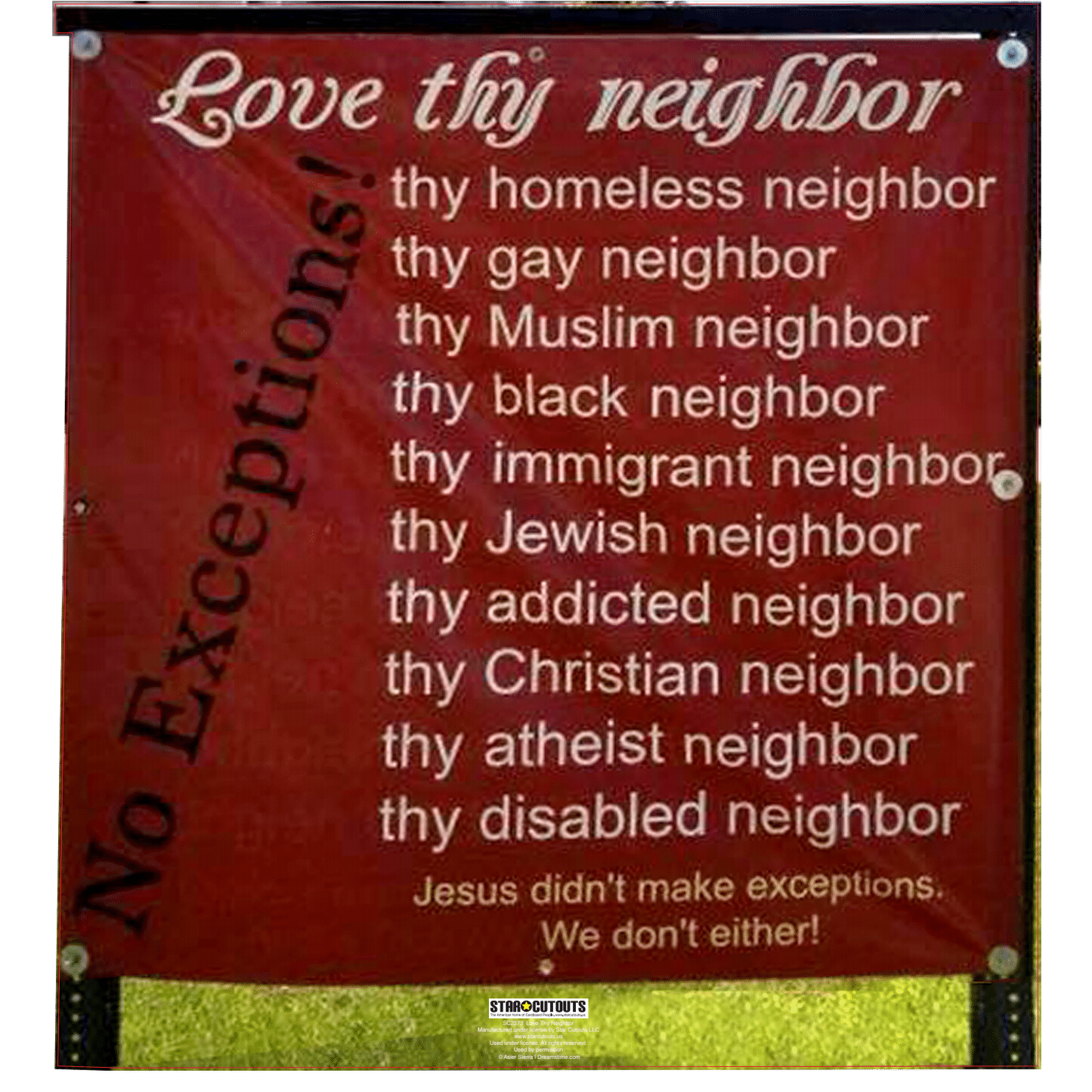 Love Thy Neighbor Cardboard Cutout