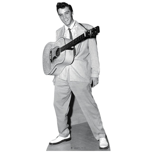 Elvis w Guitar around neck Cardboard Cutout