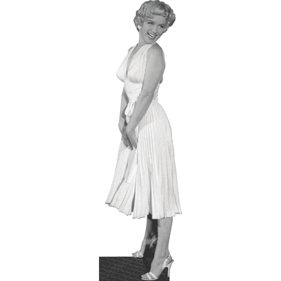Marilyn Monroe Grate White Dress Cardboard Cutout