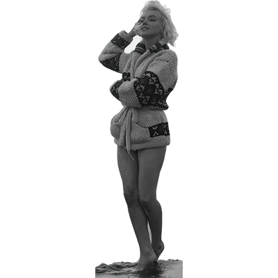 Marilyn Monroe Beach 1962 Cardboard Cutout