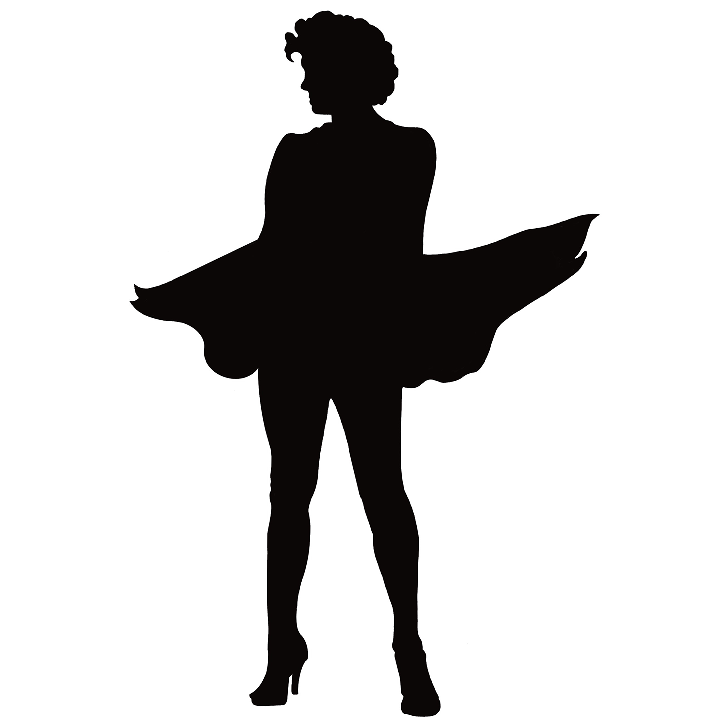 7 Year Silhouette Cardboard Cutout