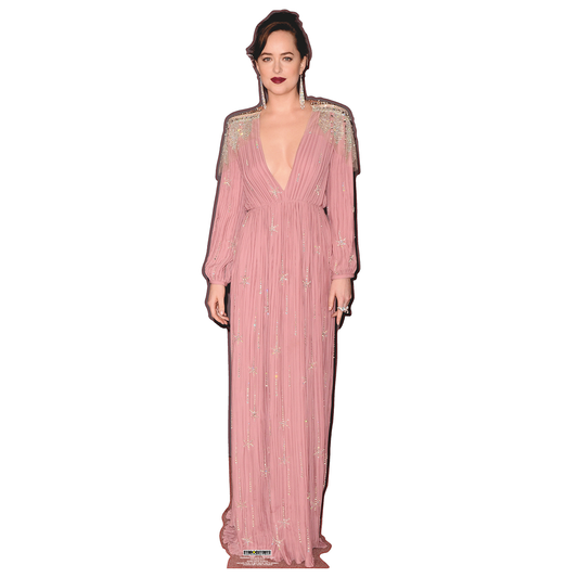 Dakota Johnson Grey Shades Earrings Pink Shades Dress Cardboard Cutout