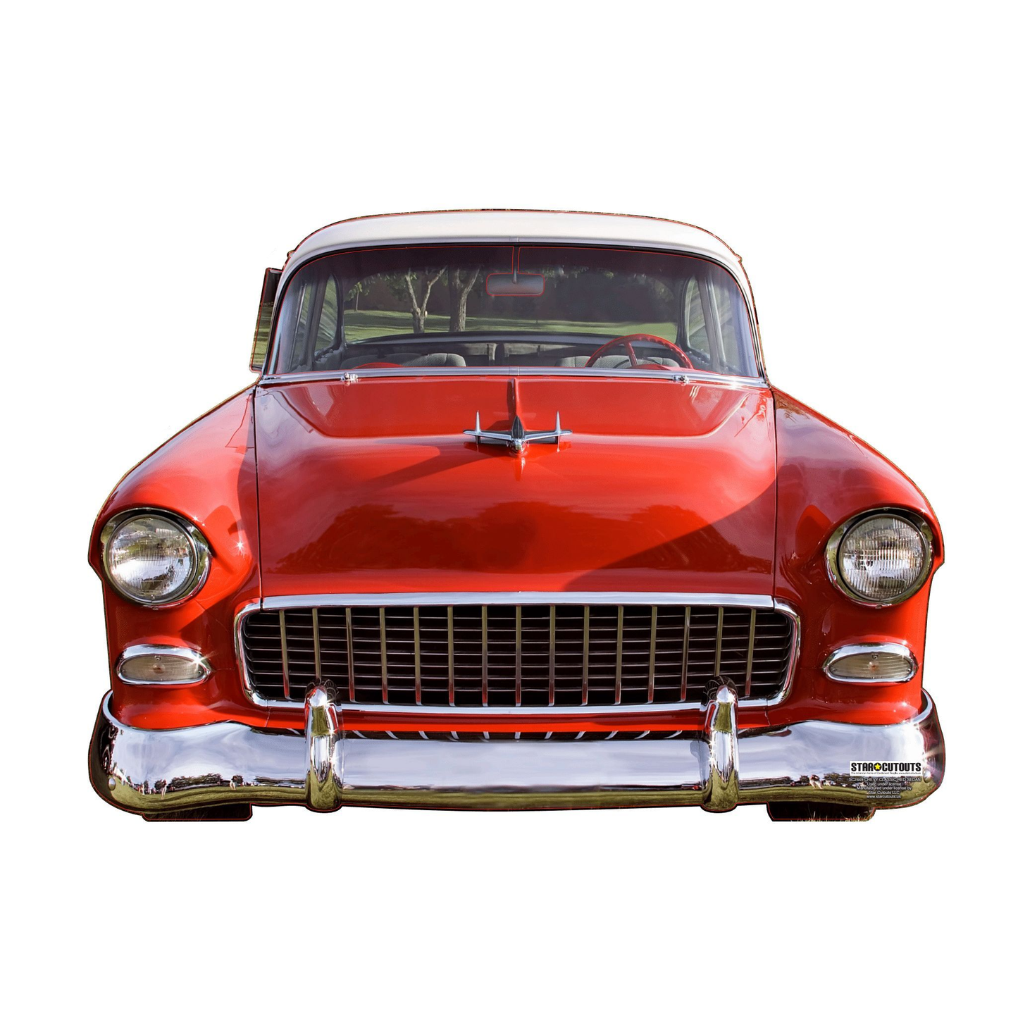 Chevy Classic Red Sedan Cardboard Cutout