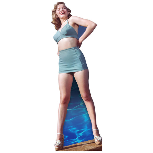 Marilyn Monroe Blue Bikini Cardboard Cutout