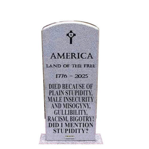 Death of America Headstone Cardboard Cutout