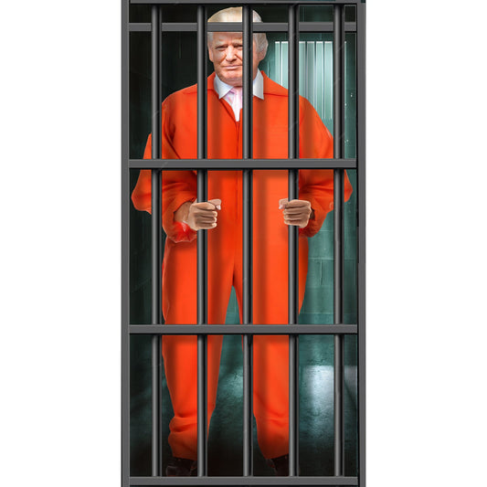 Trump Commander in Cuffs Behind Bars Cardboard Cutout
