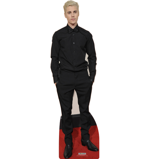 Justin Bieber Black Suit Cardboard Cutout