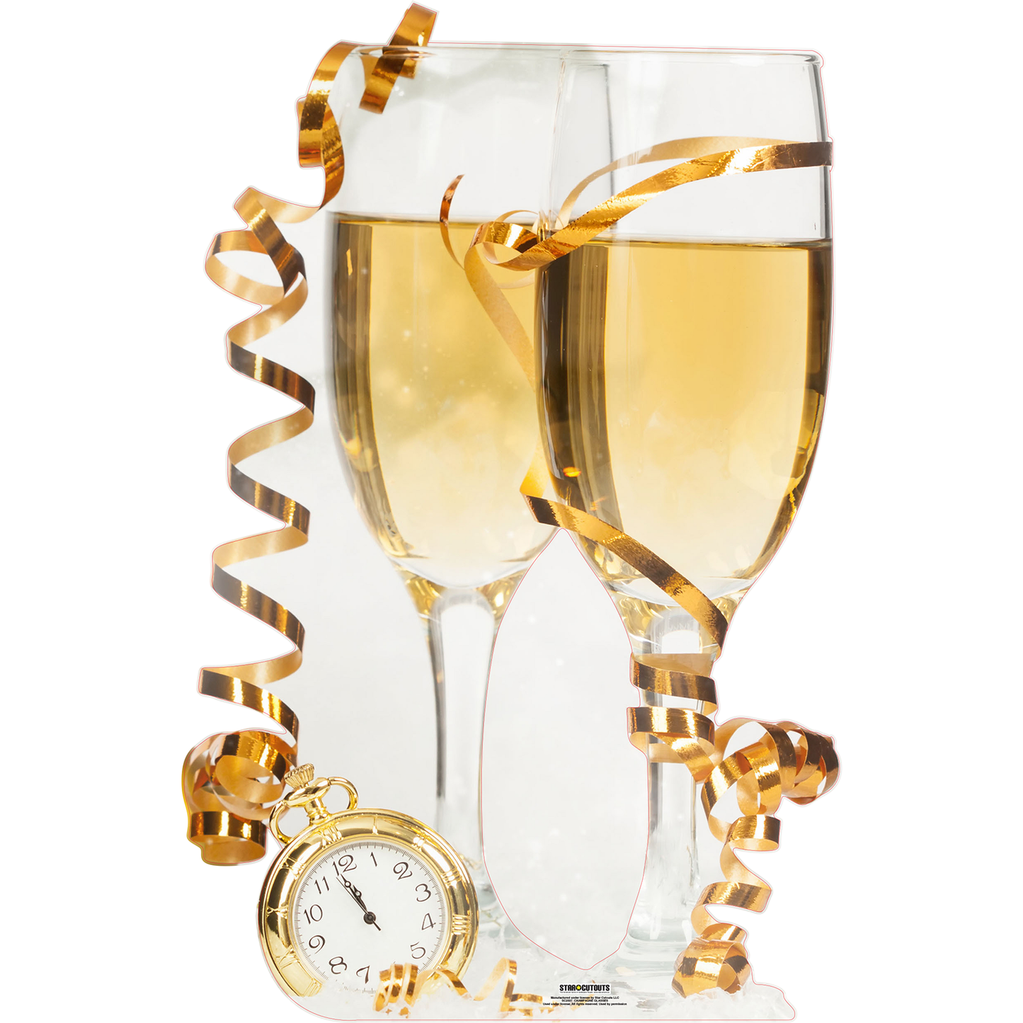 Champagne Glasses Cardboard Cutout