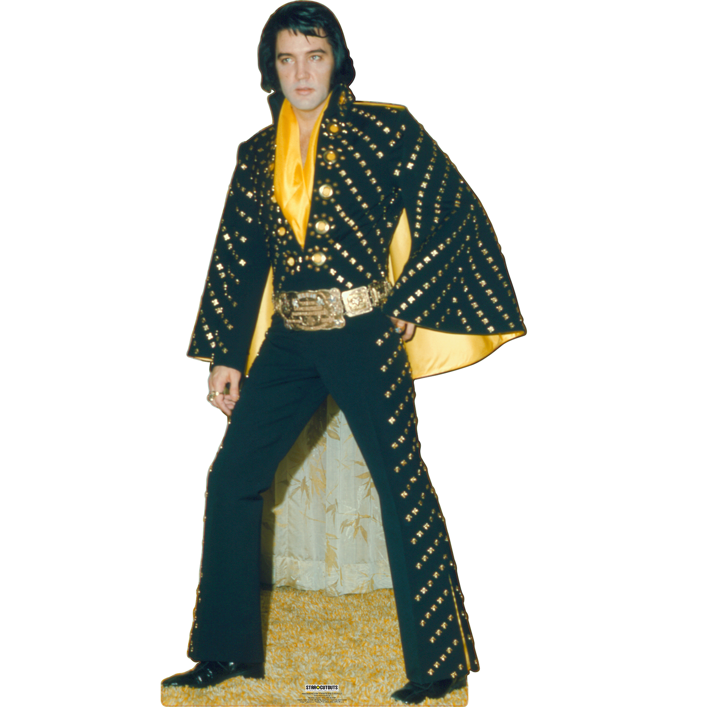 Elvis Yellow Scarf Cardboard Cutout