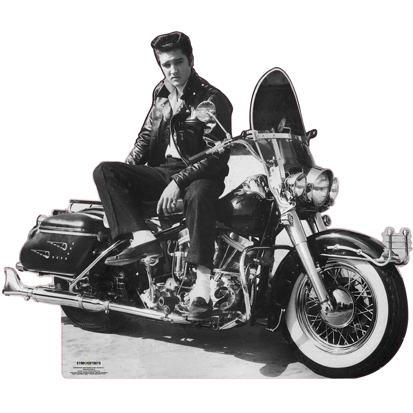 Elvis Motorcycle Cardboard Cutout
