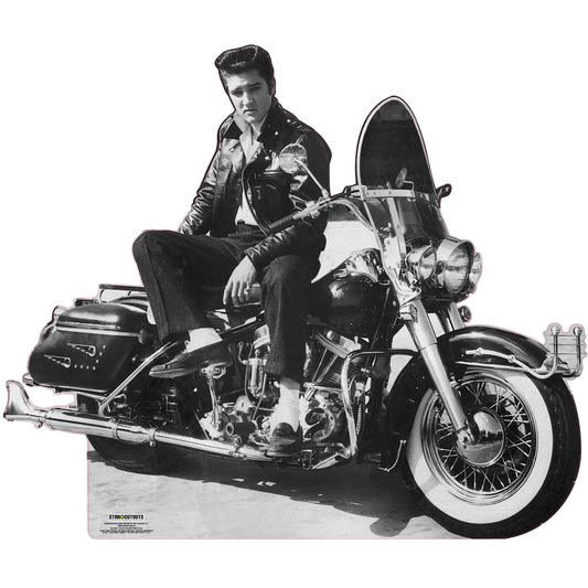 Elvis Motorcycle Cardboard Cutout