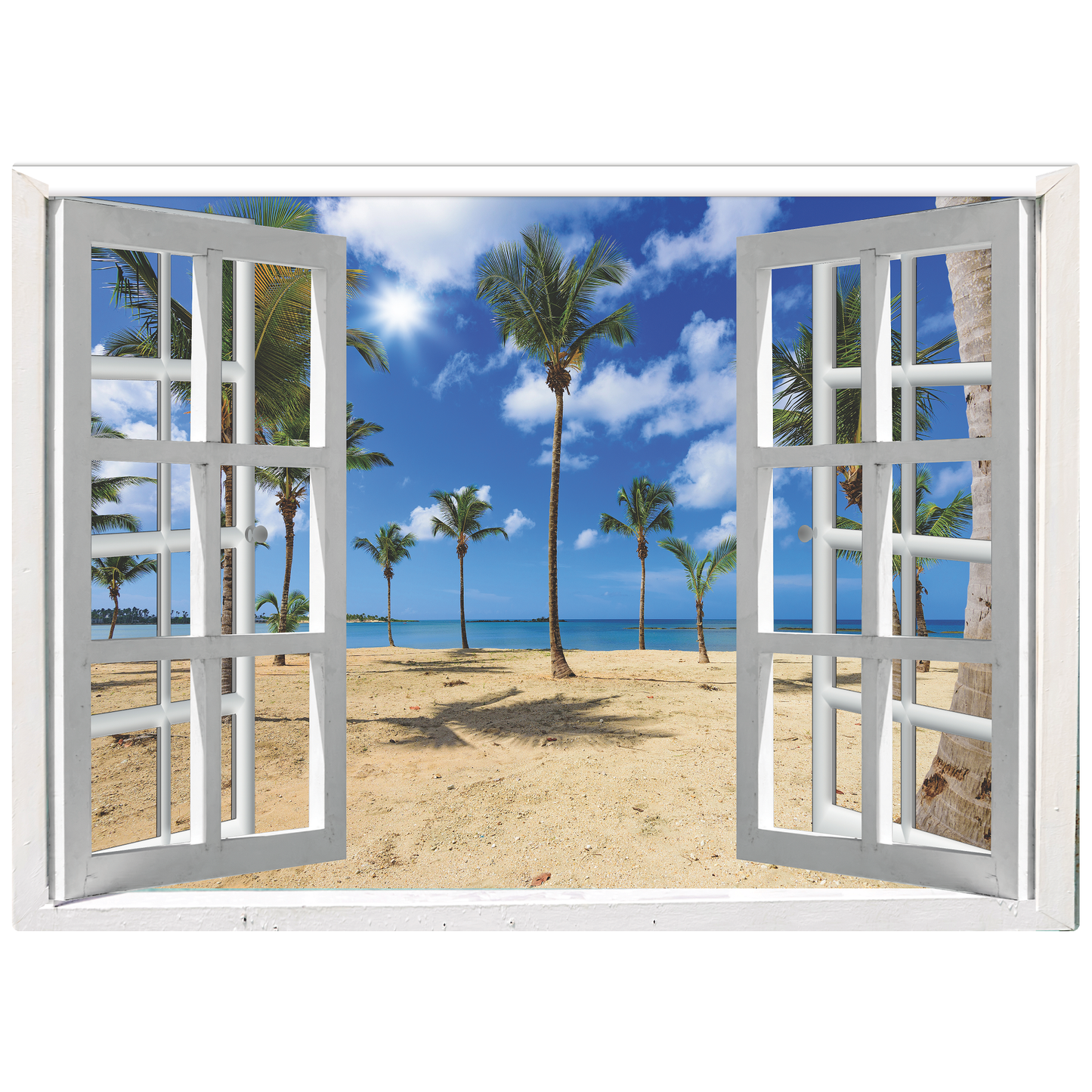 Window to the Beach Cardboard Cutout