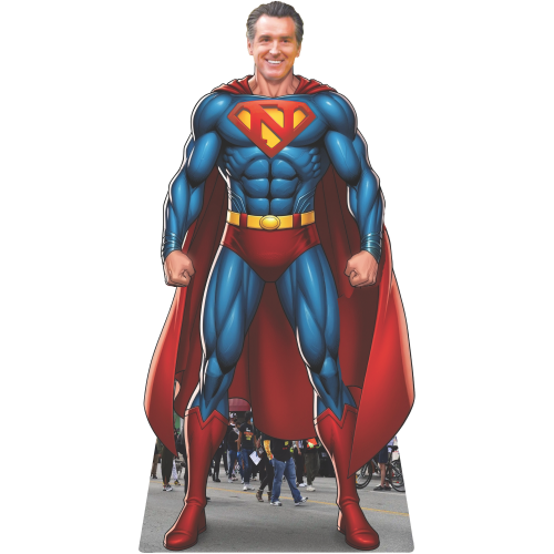 Super Gavin Newsom Cardboard Cutout