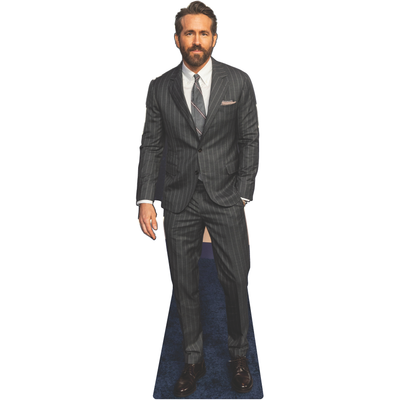Ryan Reynolds (Pinstripe) Suit Cardboard Cutout