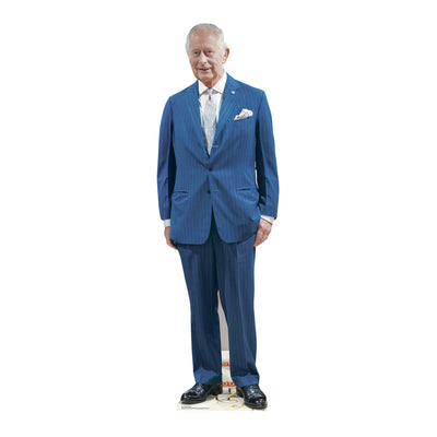 King Charles Blue Suit Cardboard Cutout