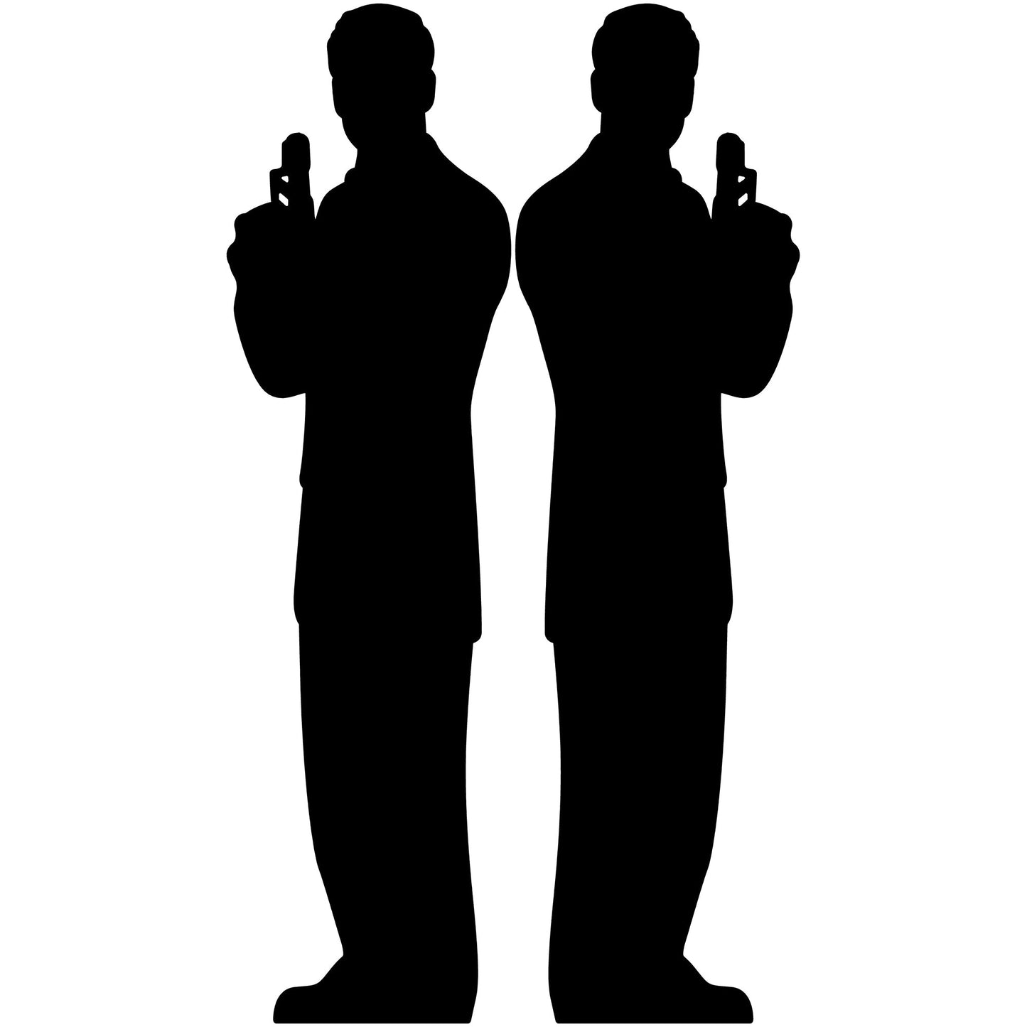 Secret Agent Male Silhouette 2 Pack Cardboard Cutout