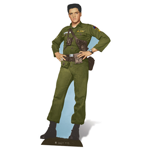 Elvis Army Days Cardboard Cutout