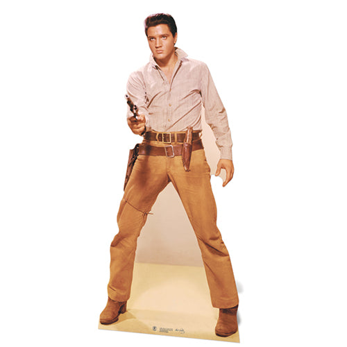 Elvis Gunfighter Retouched Cardboard Cutout