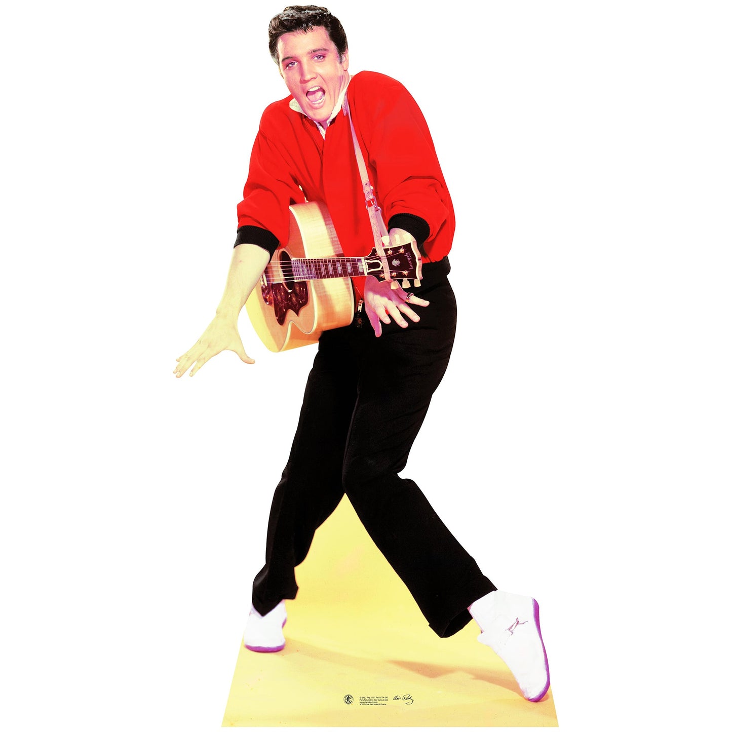 Elvis Red Jacket Guitar Cardboard Cutout