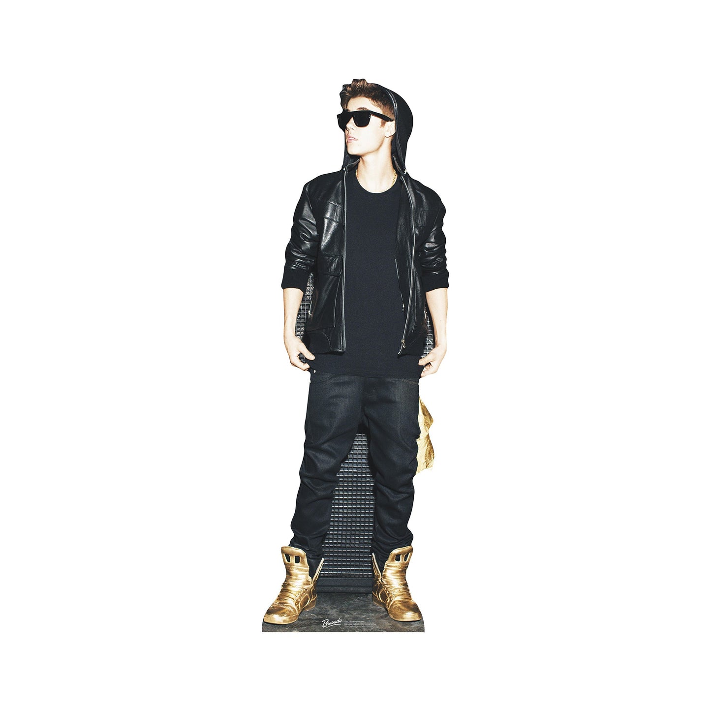Justin Bieber Gold Shoes Cardboard Cutout