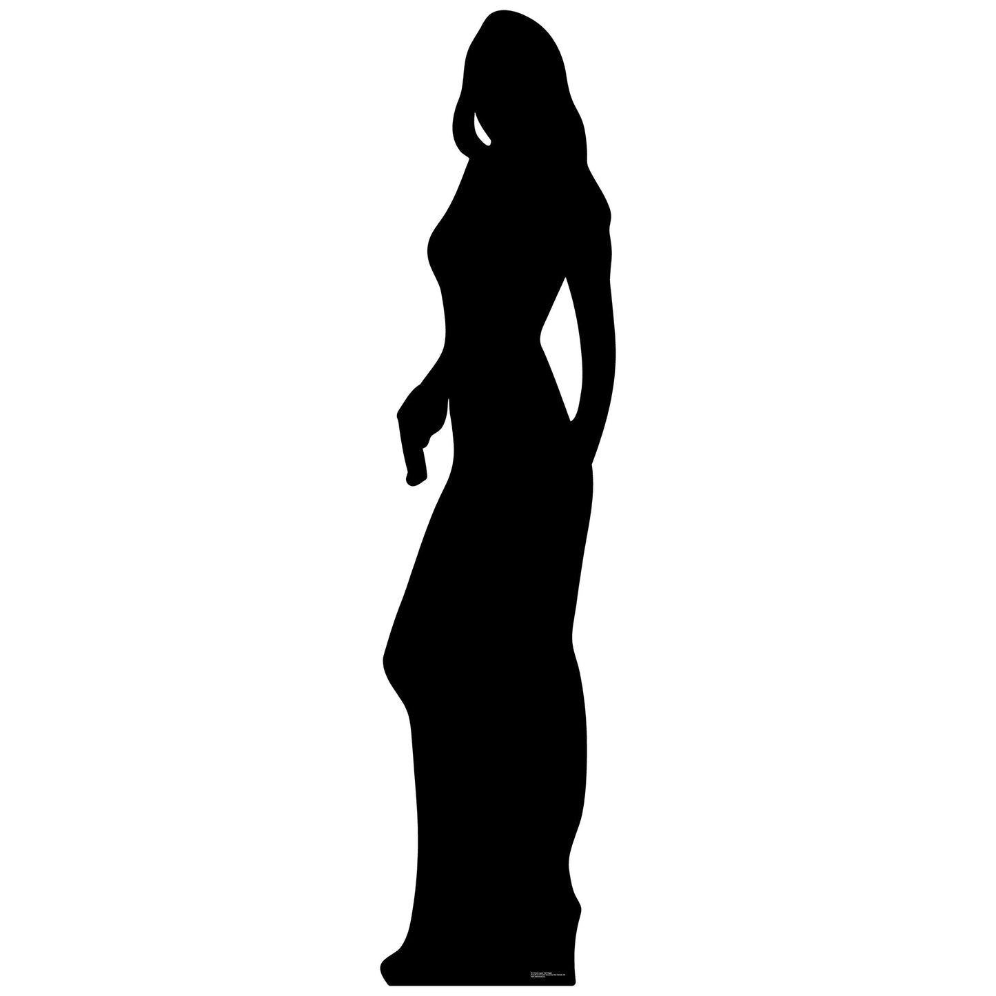 Secret Agent Girl Silhouette Cardboard Cutout