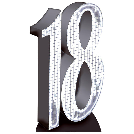SILVER number 18 Cardboard Cutout