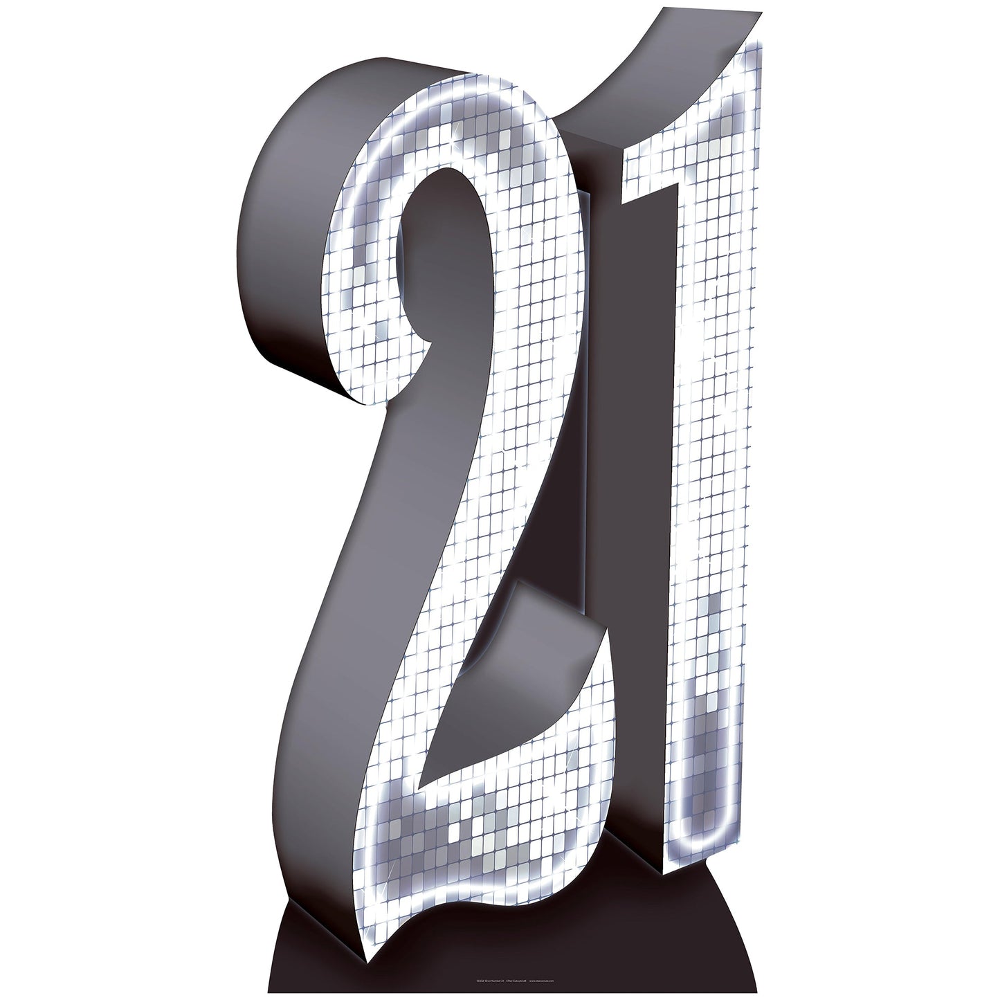 SILVER number 21 Cardboard Cutout
