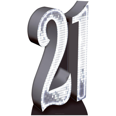 SILVER number 21 Cardboard Cutout