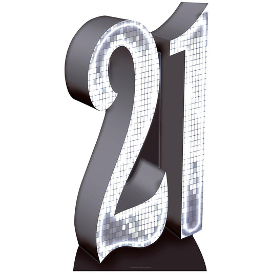 SILVER number 21 Cardboard Cutout