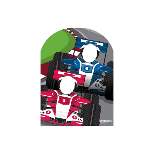 Racing Car Stand In Cardboard Cutout