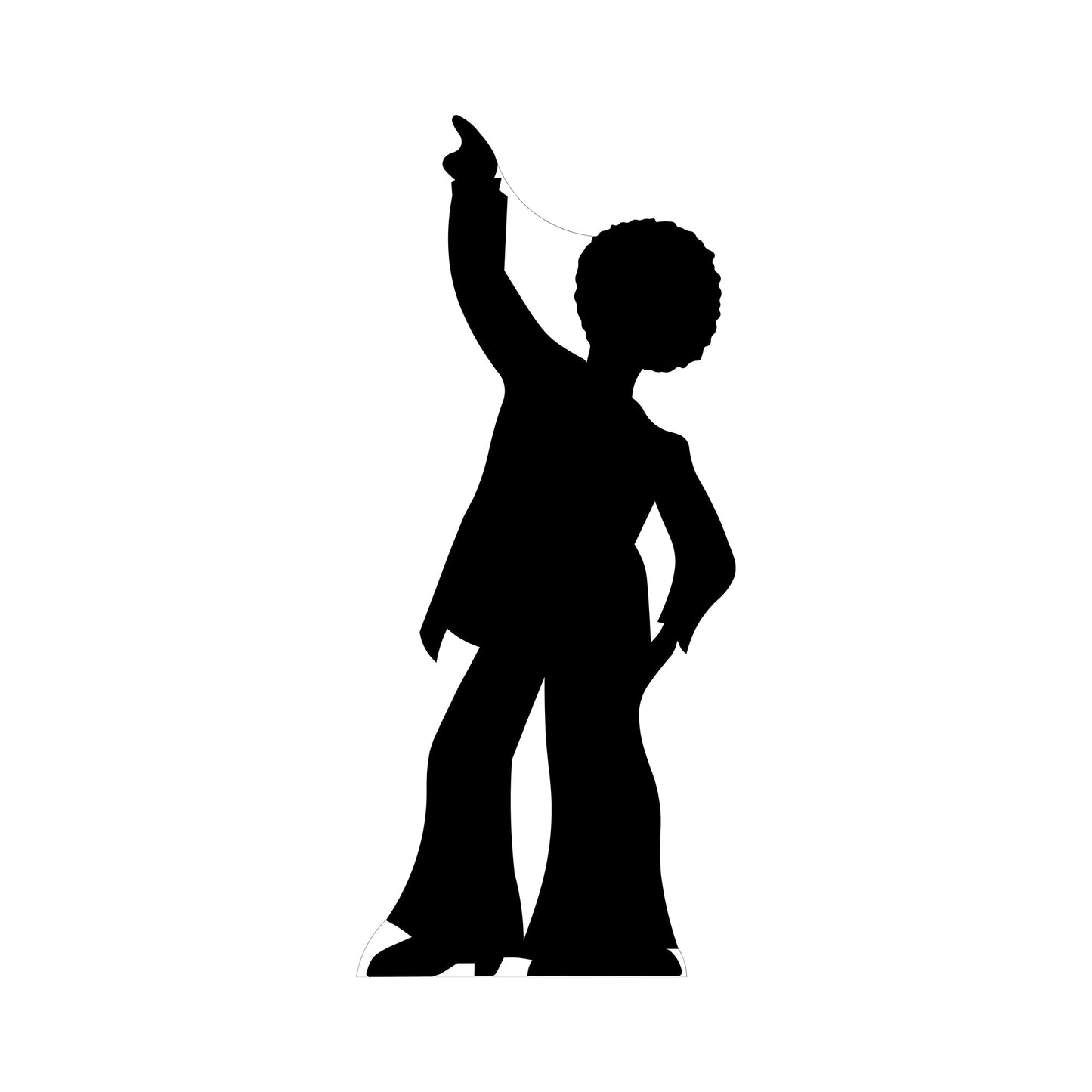 Disco Dancer Male Silhouette Cardboard Cutout